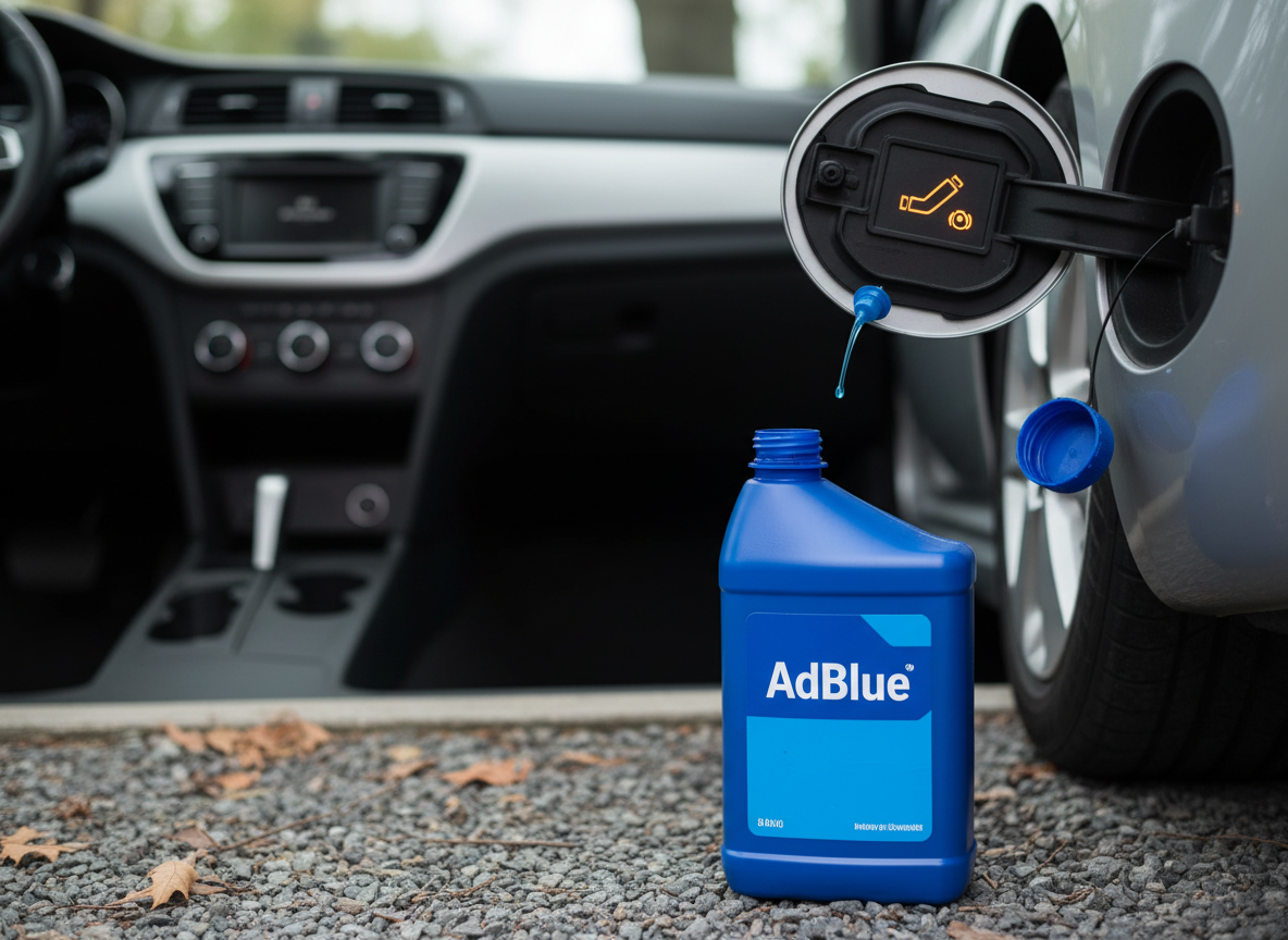 AdBlue fluid bottle used in diesel vehicles